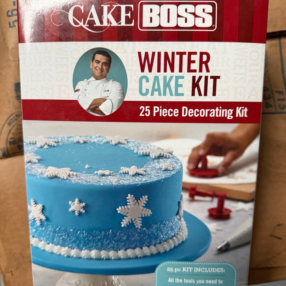 Cake Boss Winter Cake Kit – 25 Piece Decorating Set – Buddy Valastro
